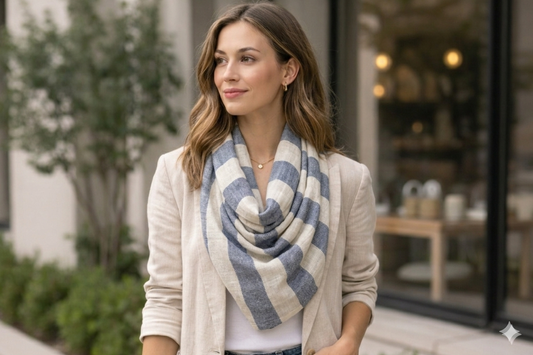 Grace — yarn-dyed linen scarf