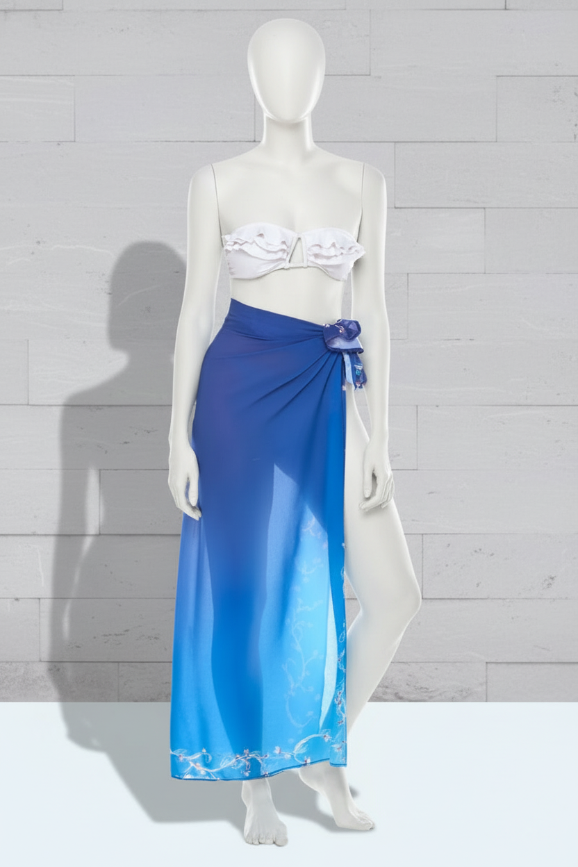 Sapphire Blue Beach Wrap Cover-Up for Women