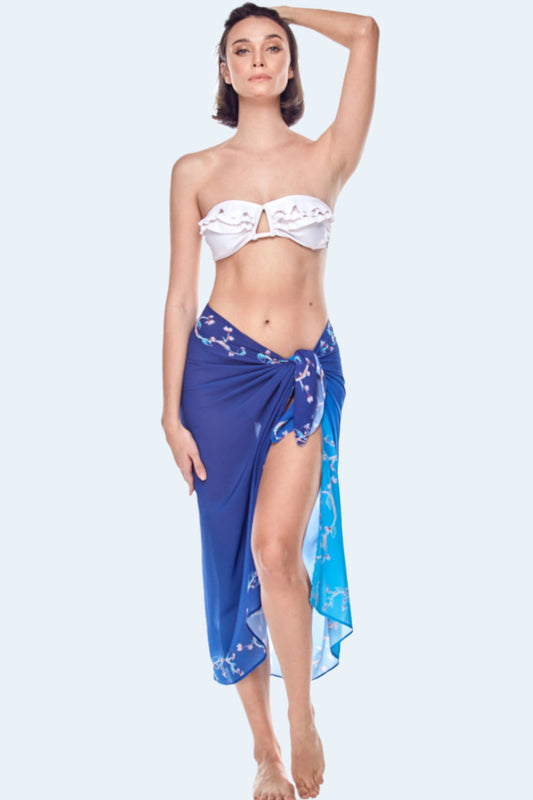 Sapphire Blue Beach Wrap Cover-Up for Women