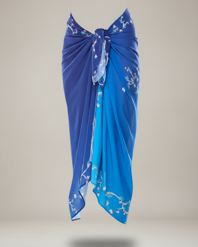 Sapphire Blue Beach Wrap Cover-Up for Women