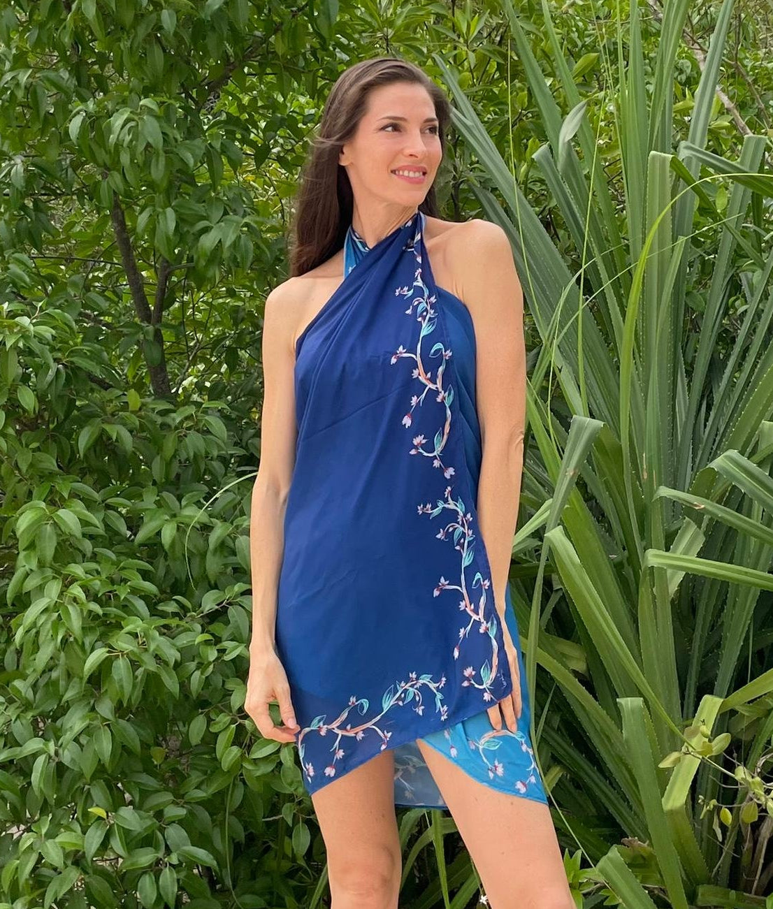 Sapphire Blue Beach Wrap Cover-Up for Women