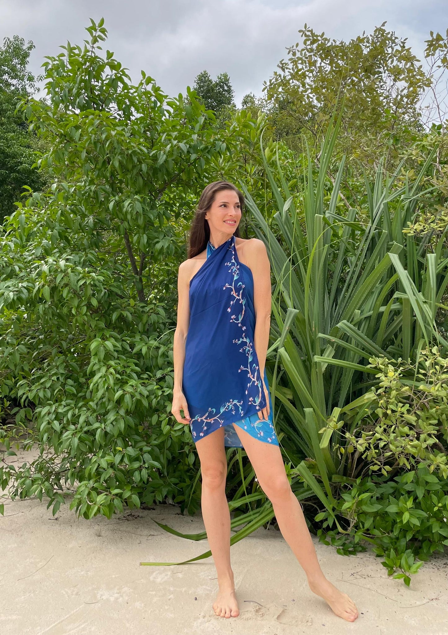Sapphire Blue Beach Wrap Cover-Up for Women